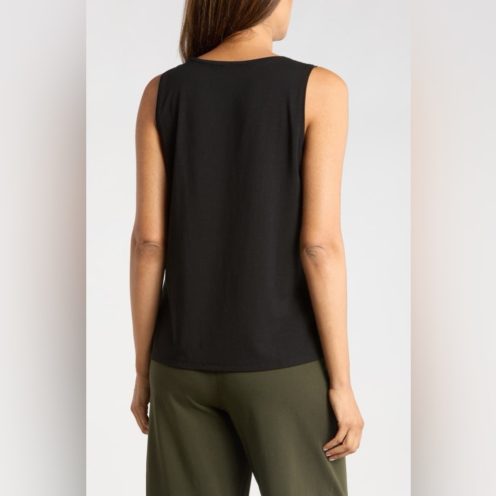 Eileen Fisher Crewneck Jersey Tank Size XL in Olive Green - Picture 9 of 9